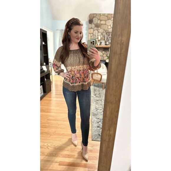 Anthropologie FEI 100%โsilkโbohoโtop - Picture 9 of 13